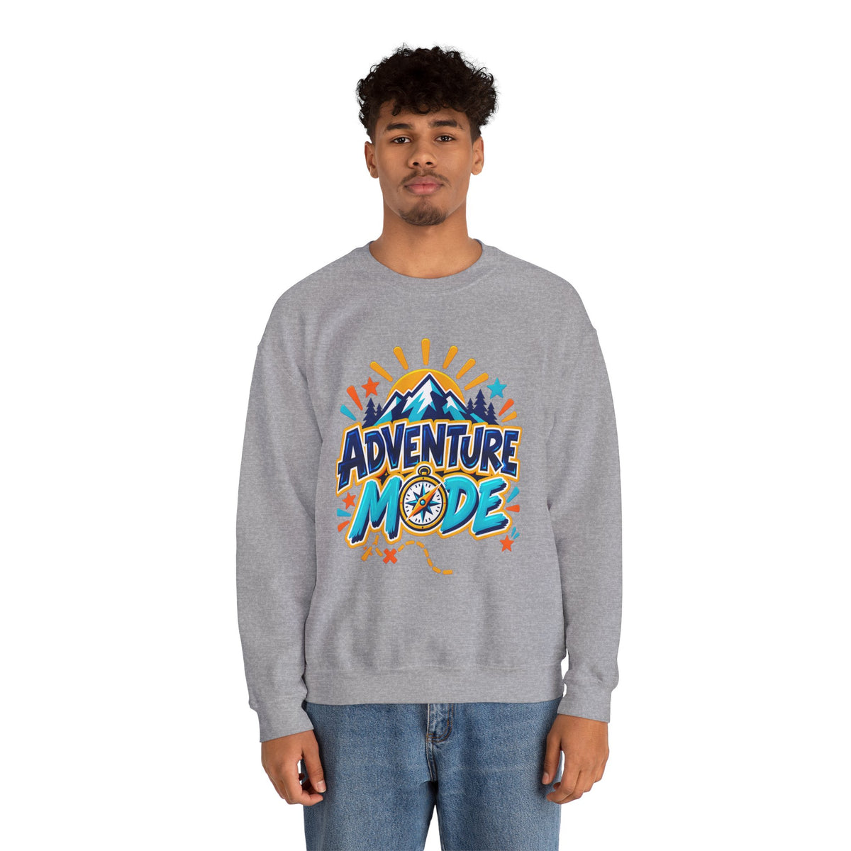 Adventure Mode Mountain Graphic Sweatshirt