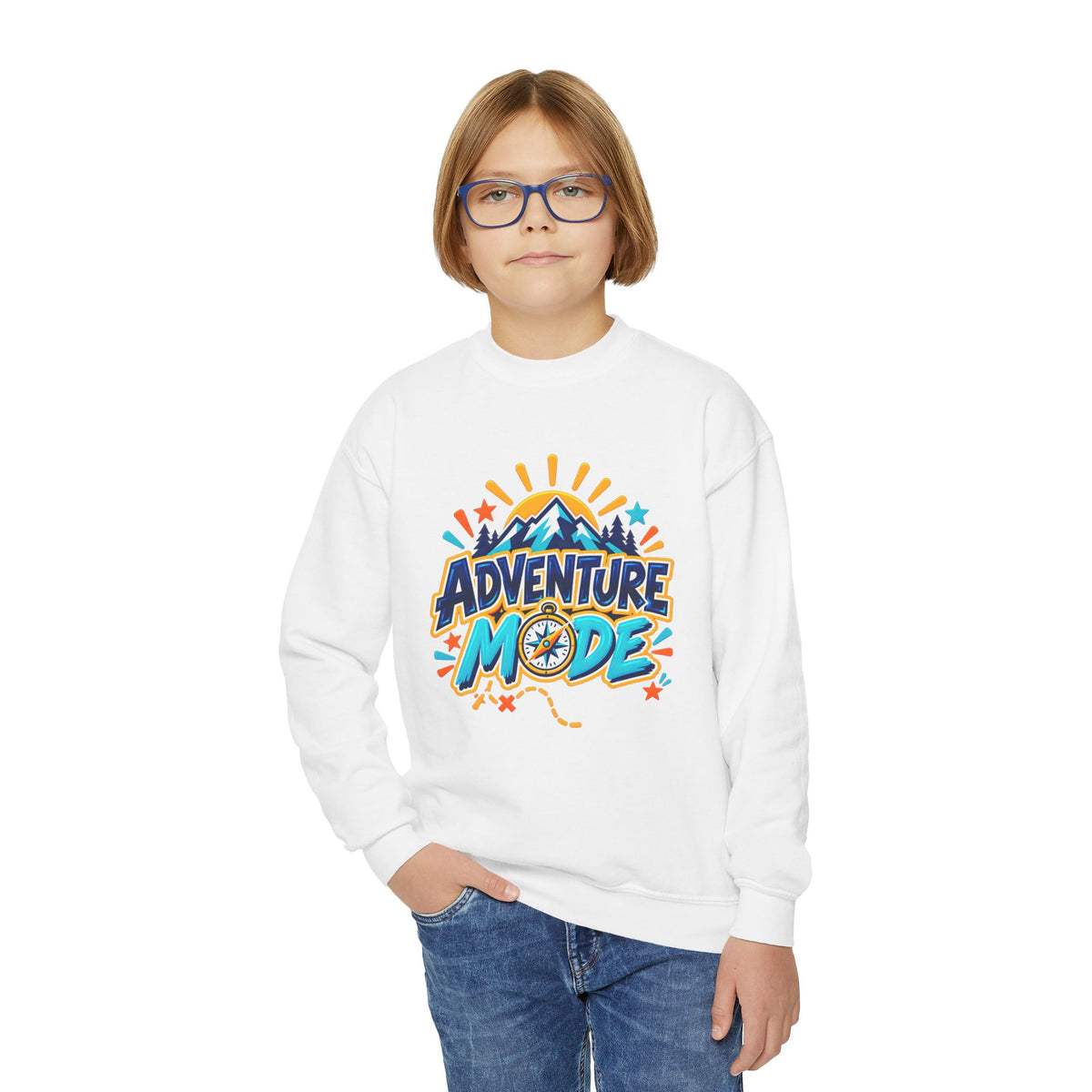 Adventure Mode Youth Crewneck Sweatshirt