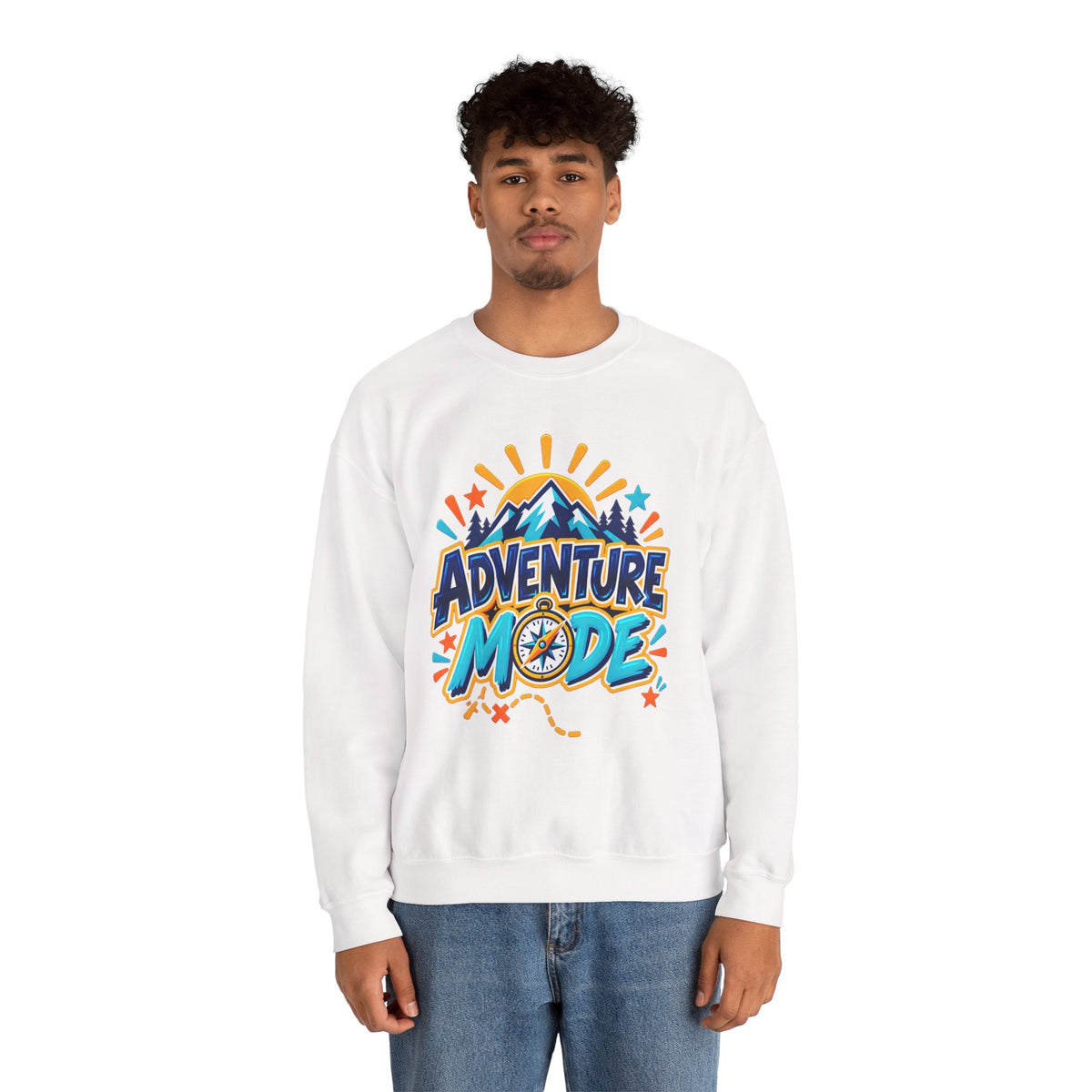Adventure Mode Mountain Graphic Sweatshirt