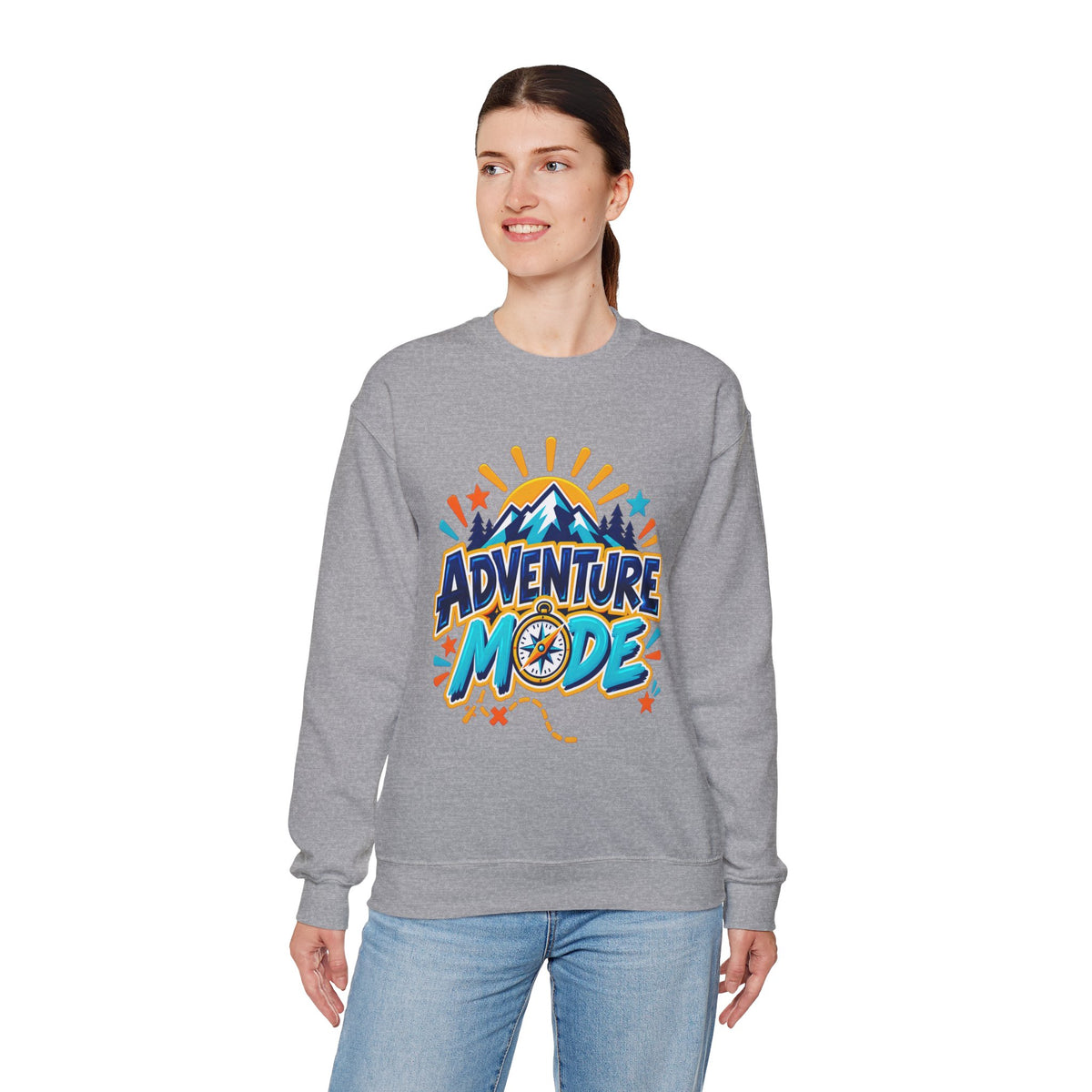 Adventure Mode Mountain Graphic Sweatshirt