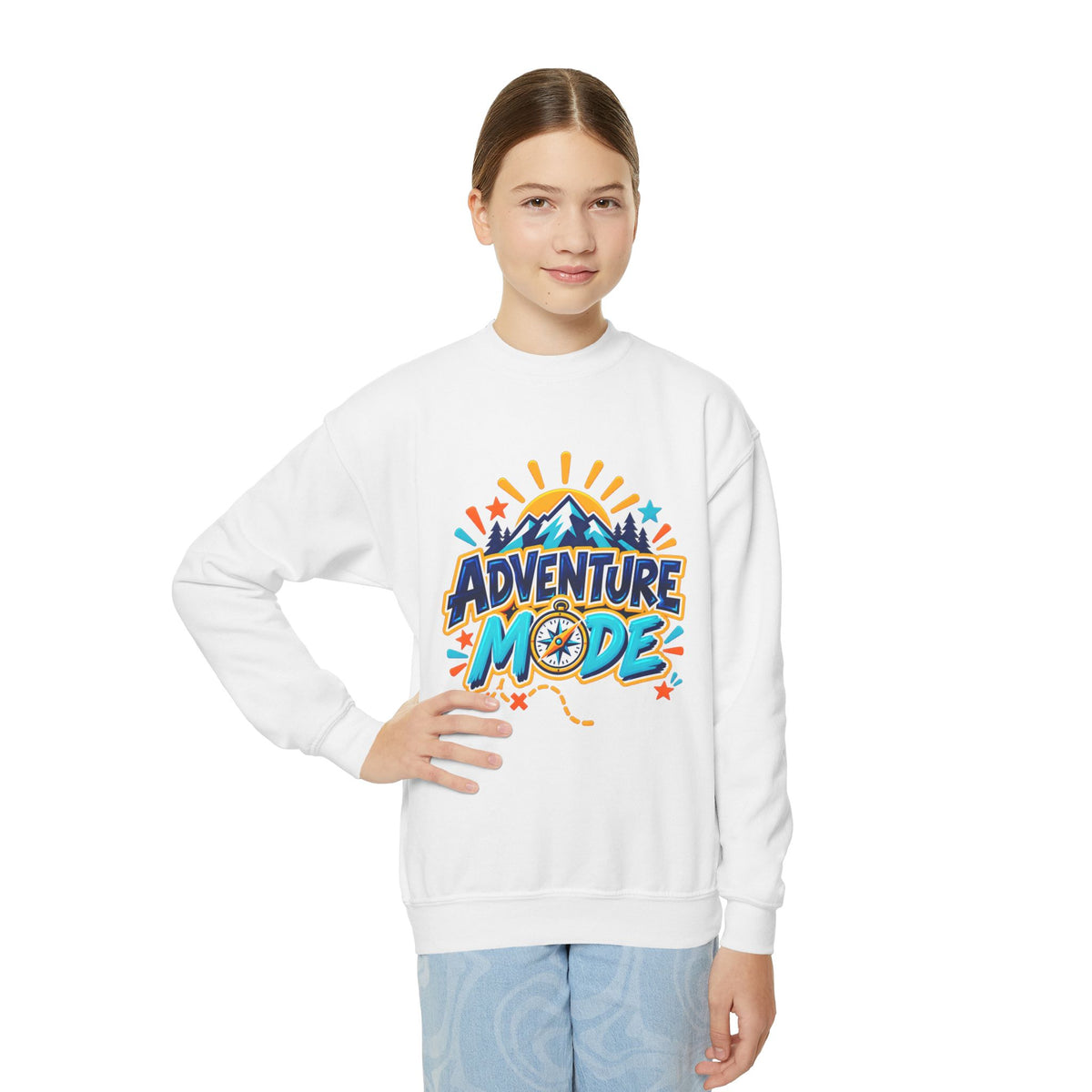 Adventure Mode Youth Crewneck Sweatshirt